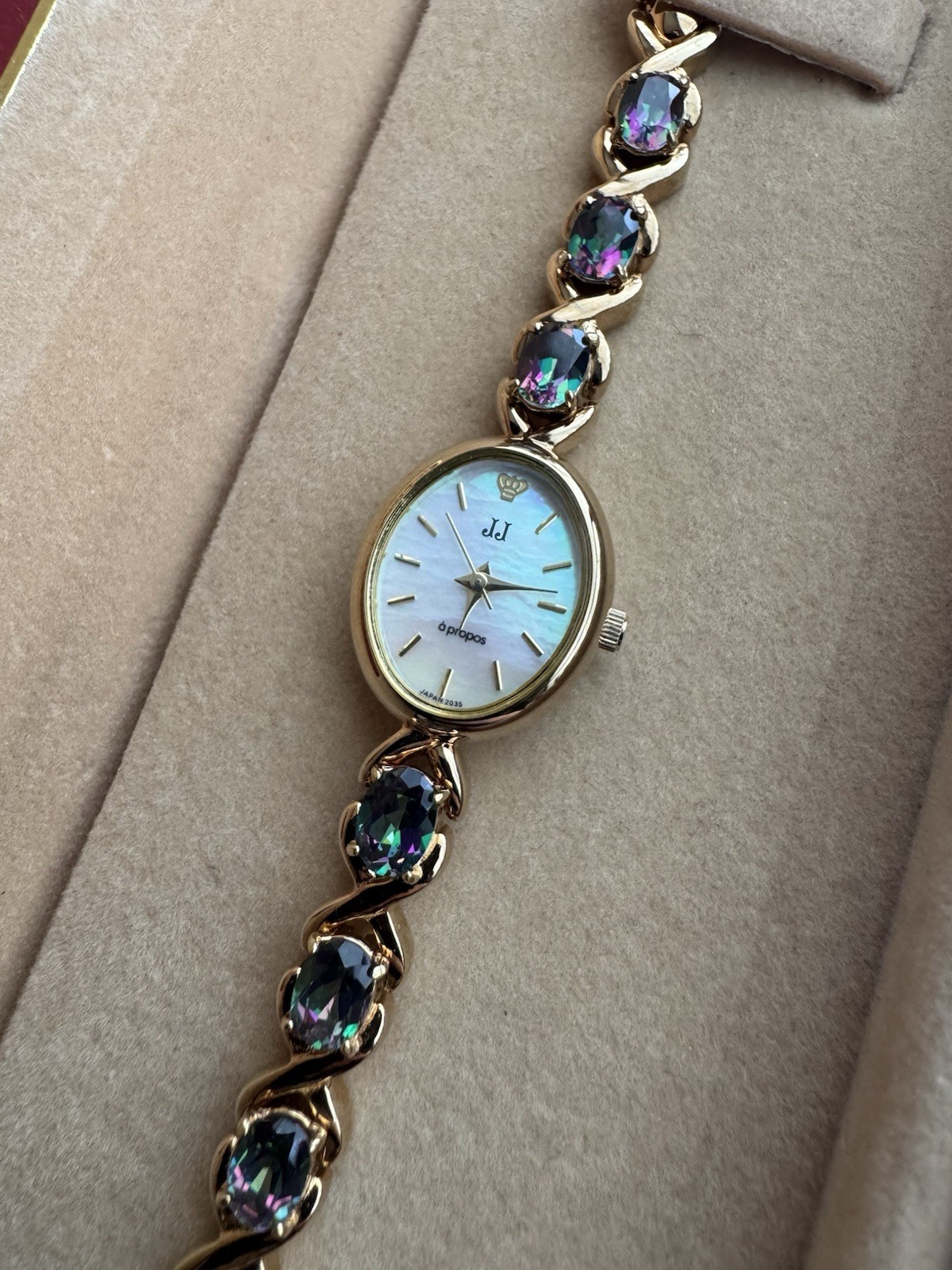 Vintage Jules Jurgensen A Propos Mystic Topaz Iridescent Bracelet Watch