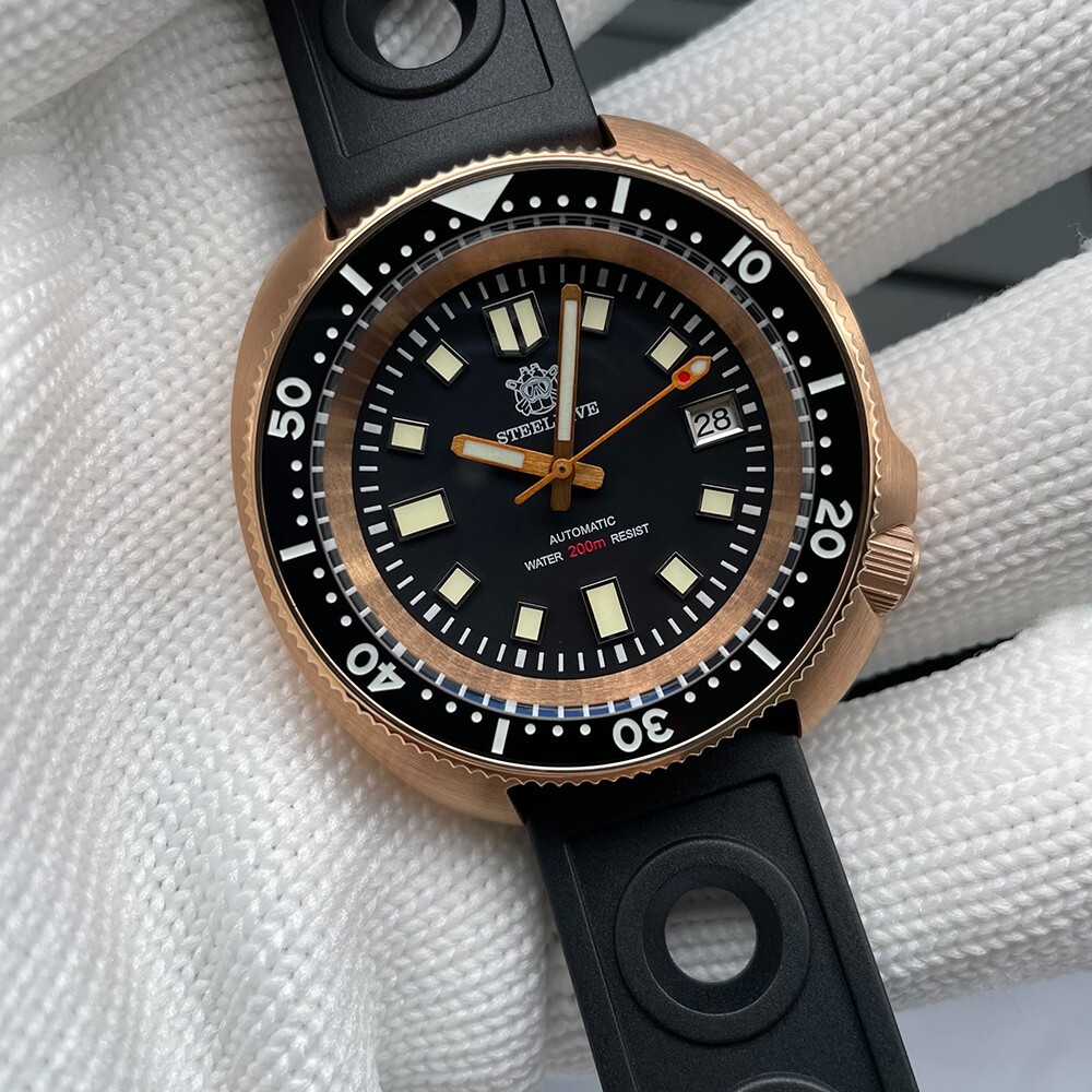 Steeldive SD1970, 6105 Turtle Captain Willard, NH35, Sapphire, Diving, Bronze V2