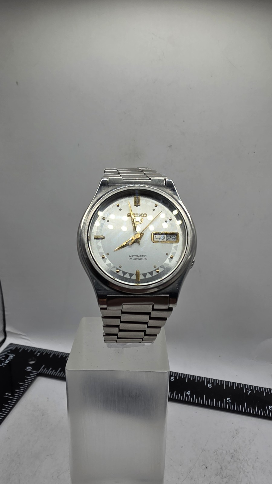Seiko 7009 3171 Automatic Stainless Steel Serviced Wristwatch Day-Date
