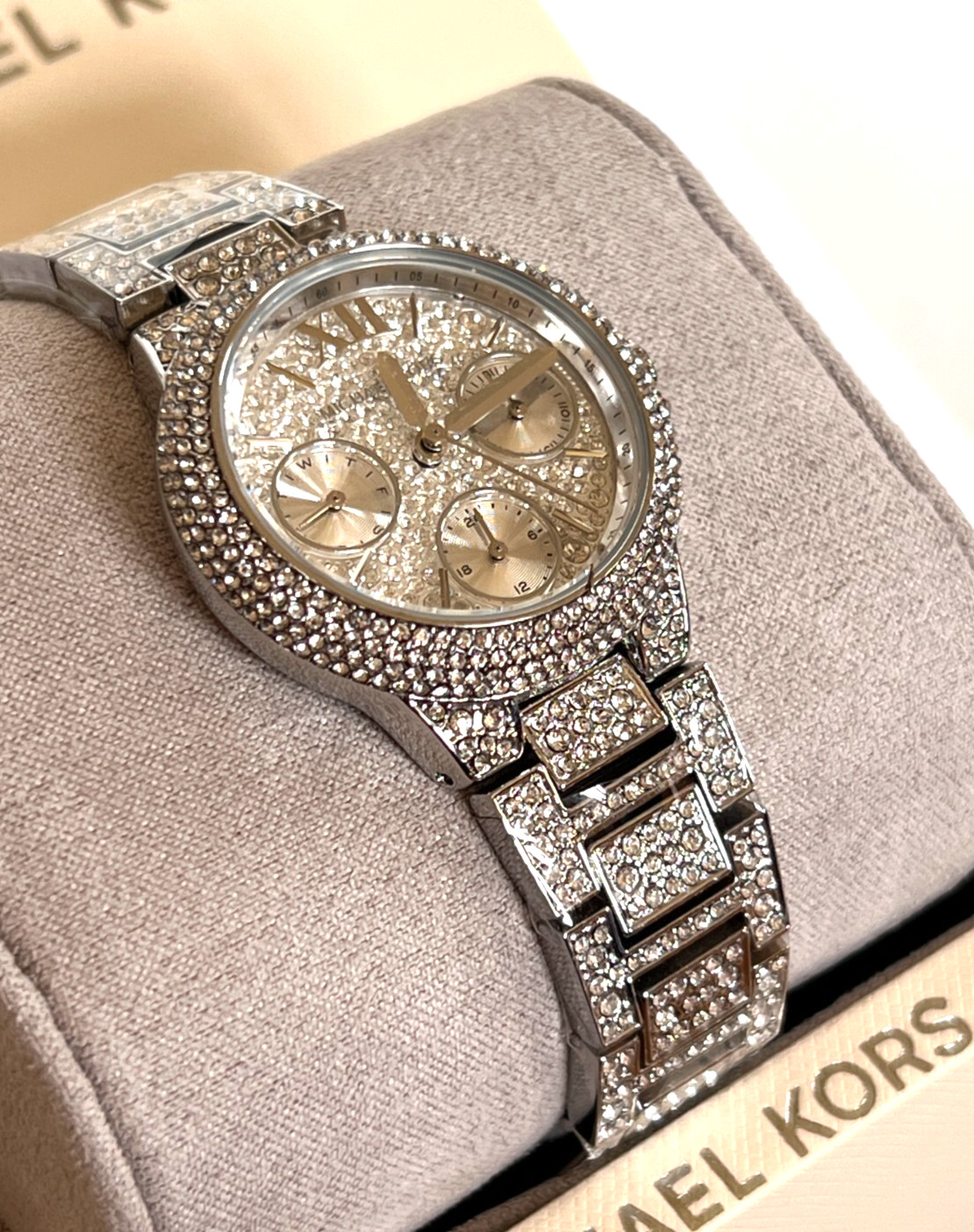 MICHAEL KORS MK6996 Mini Camille Pavé Silver-Tone Ladies Watch BNWT GiftBox $450