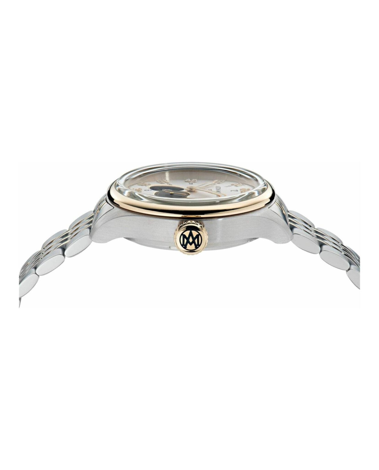 TS1 Automatic Two-Tone Partial Skeleton Automatic Bracelet Silver Dial Wristwatc