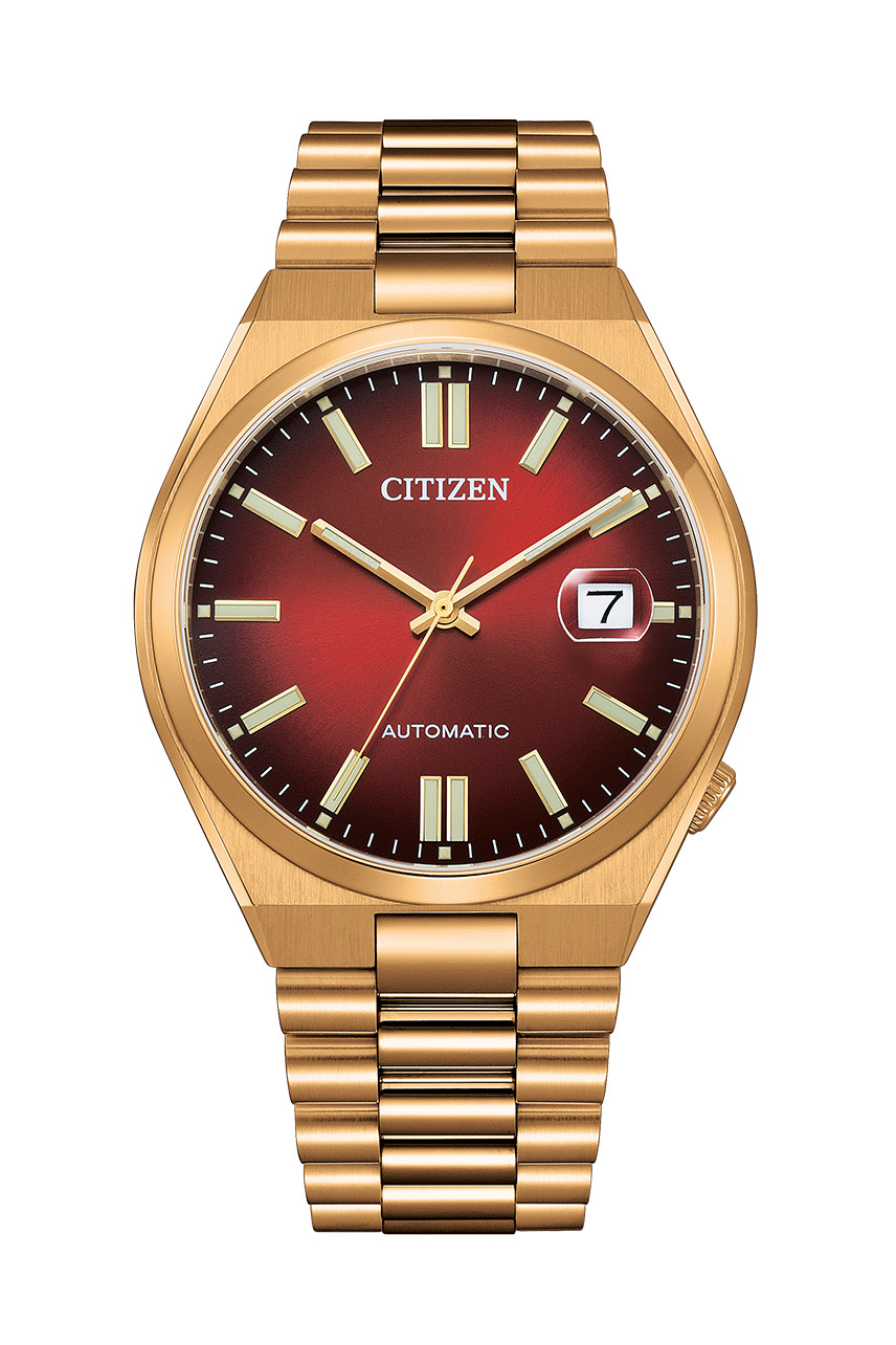Citizen NJ0153-82X Automatic Red Dial Gold Tone Stainless Steel Tsuyosa Sapphire