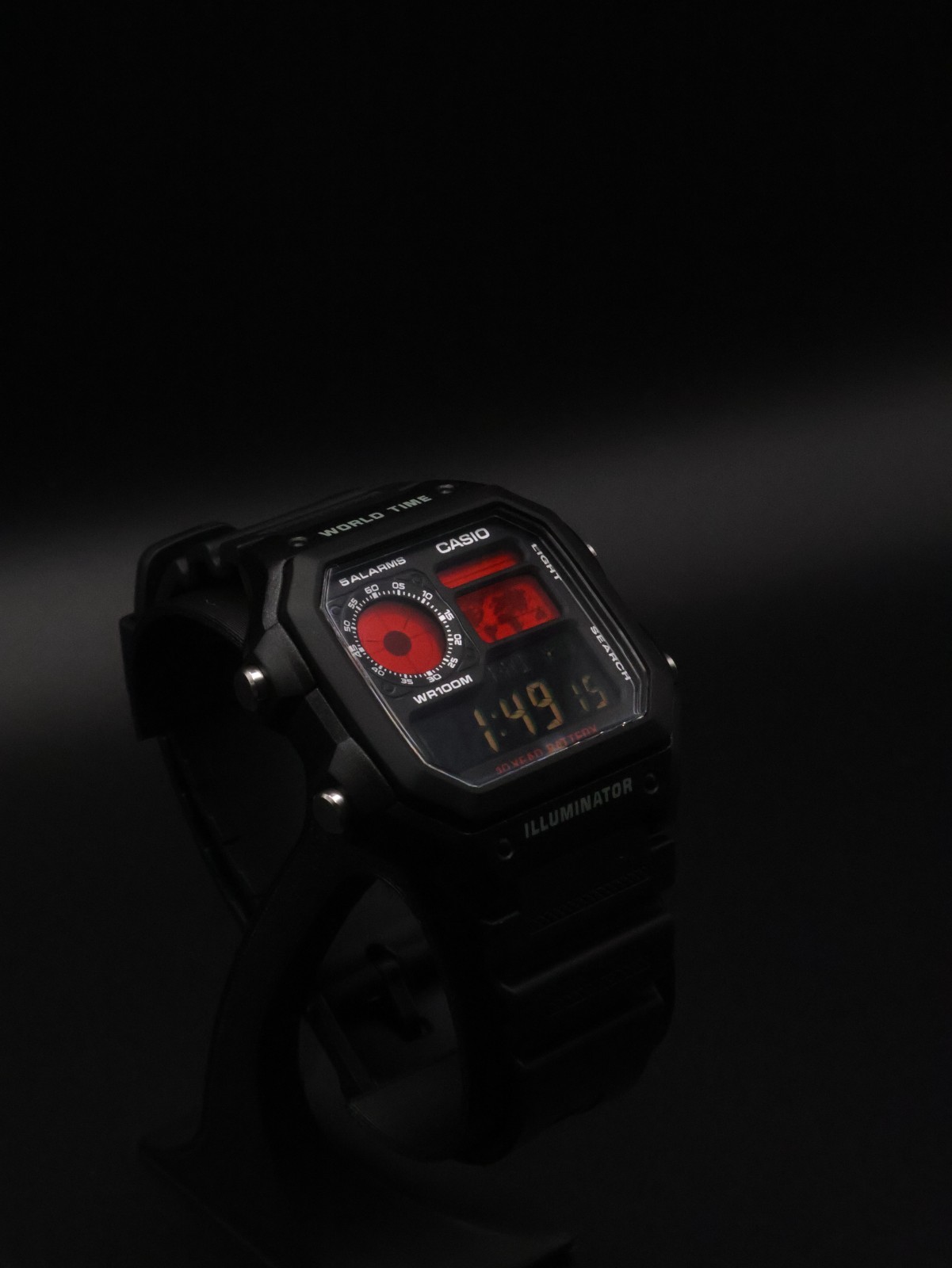 “Roulette” | 🔴⚫ Negative Display | Custom CASIO AE-1200 | Royale | HB Watch MOD