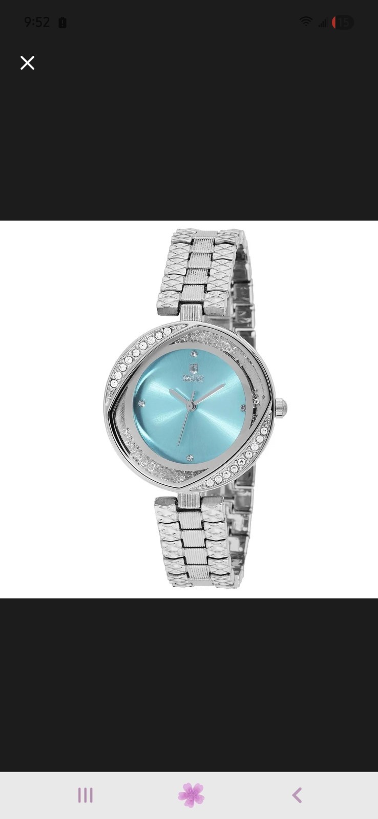 Invicta Montres Prestige Silver-Tone Tiffany Blue Dial Pave Crystal Women Watch
