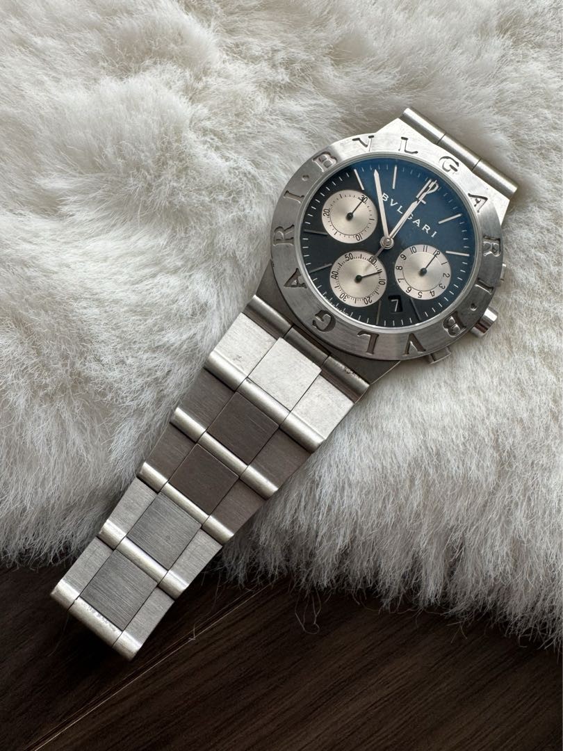 Bvlgari Diagono Ch35S Analog Quartz Men Watch Vintage 934655290