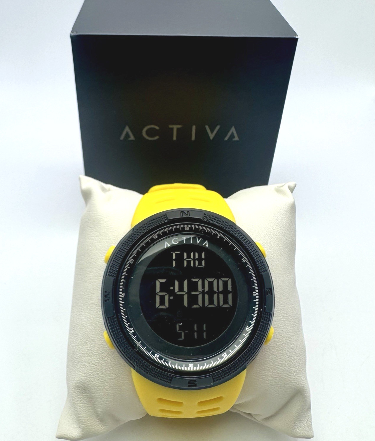 ACW1915-001 Invicta Activa Digital Sports Watch 50mm Black Yellow Rubber Strap