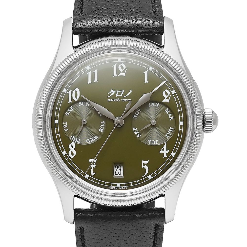 KURONO TOKYO Calendrier Type 1 Green Triple Calendar Ref CL001L Automatic Watch