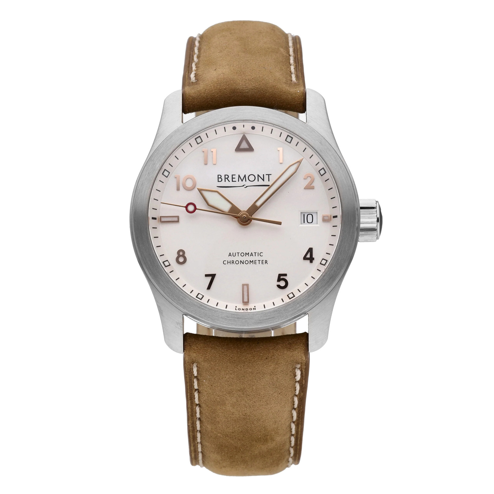 Bremont Solo 37 Stainless Steel White Dial Automatic Mens Watch SOLO37-SI-RG-R-S