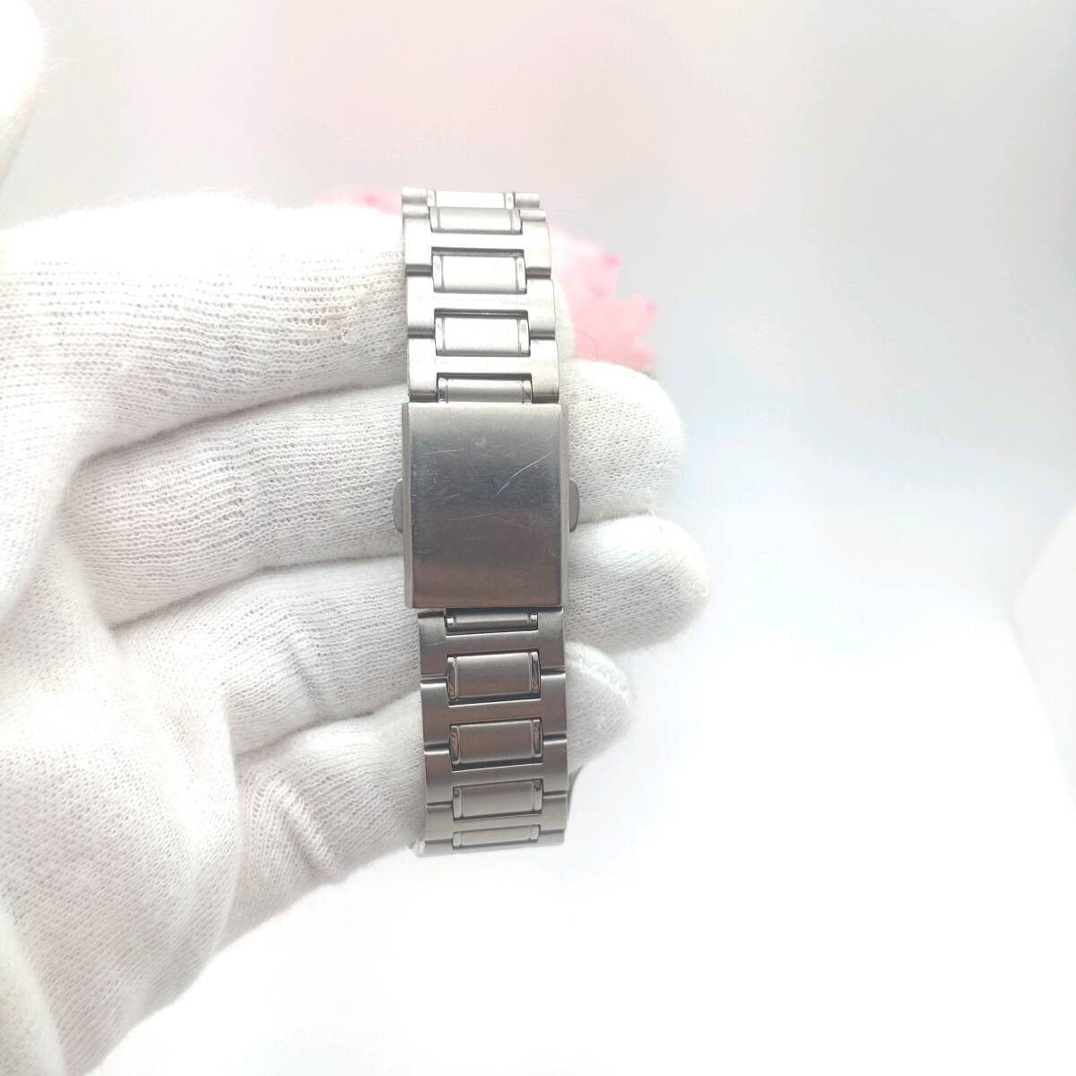 Seiko Solar Titanium Men’s Watch Working Order 80mm Band Authentic
