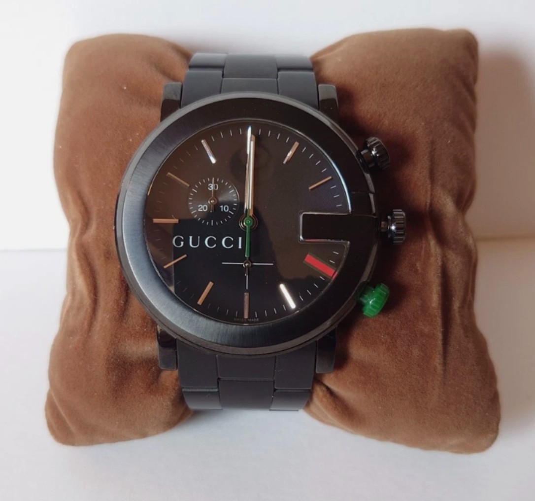 Gucci G‑Chrono YA101331 Unworn Serviced 2026 Full Set Box Links 44mm