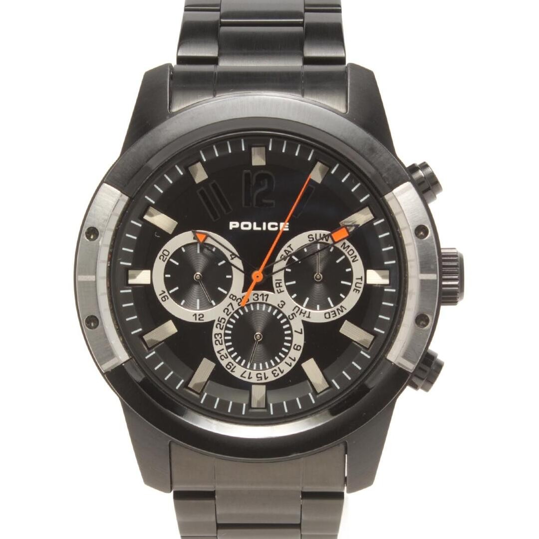 Police Quartz Watch Black Men’s Used Damaged Style From Japan
