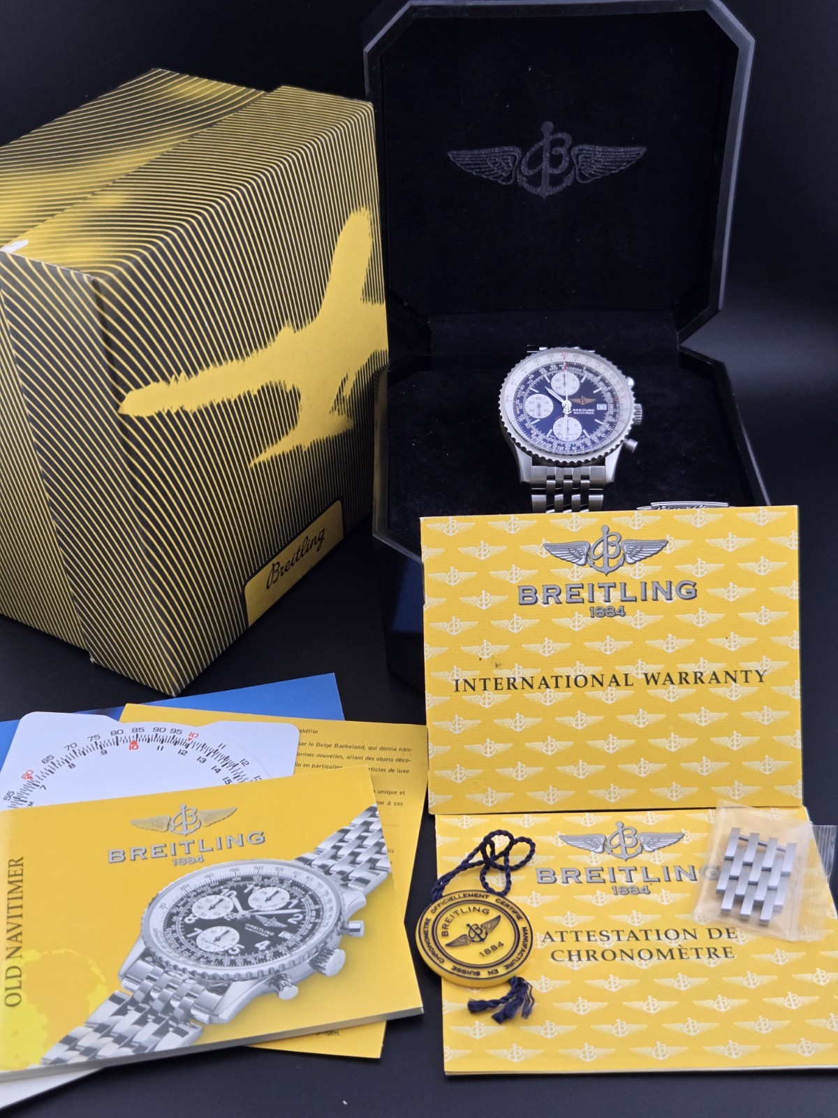 Breitling Navitimer Fighters Edition A13330 Black Dial Full Box Papers COSC