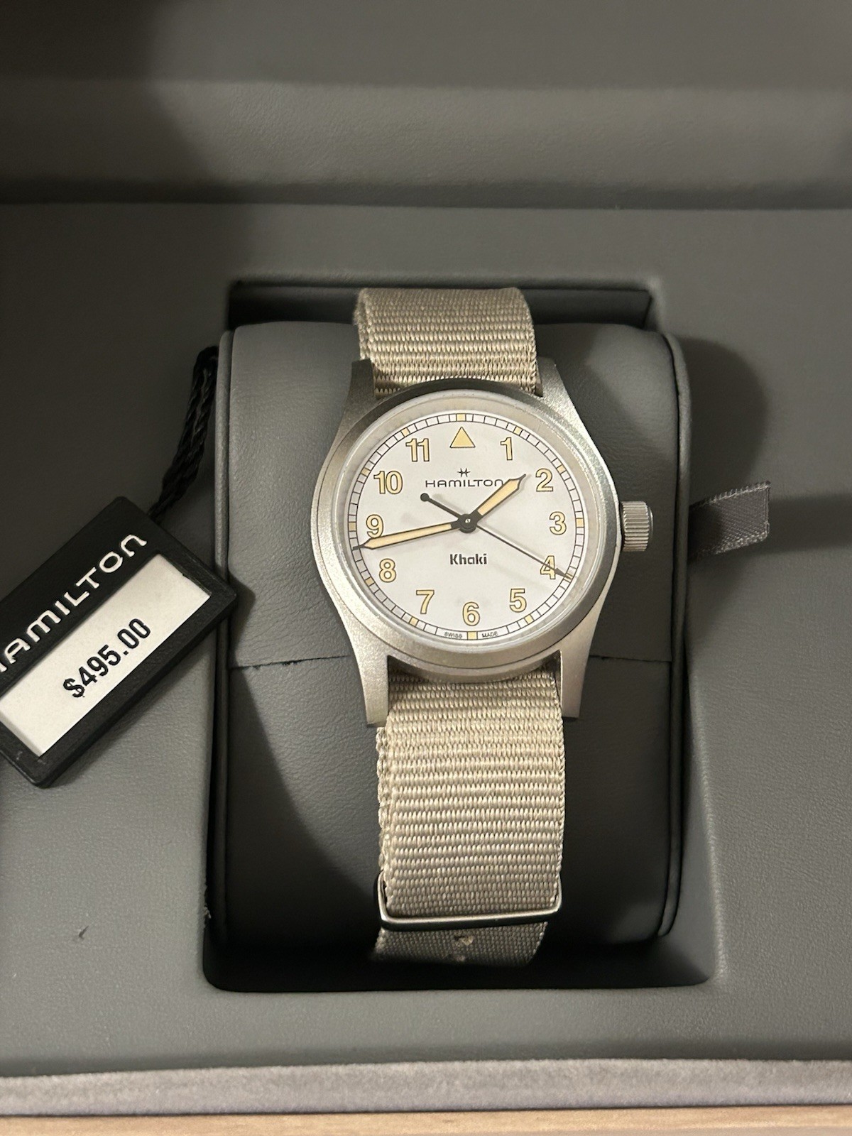 Hamilton Khaki Field Quartz Watch Case – 33 mm H69301910 – Complimentary Strap