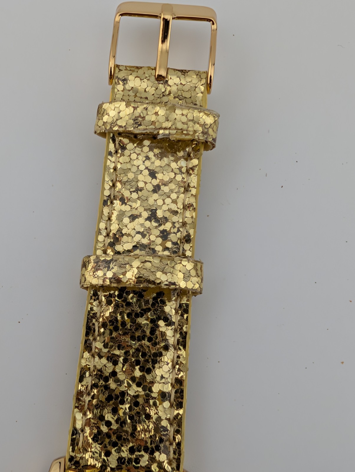 2016 Avon Glitter Sparkle Strap Watch Gold Women w/ Box- New Battery