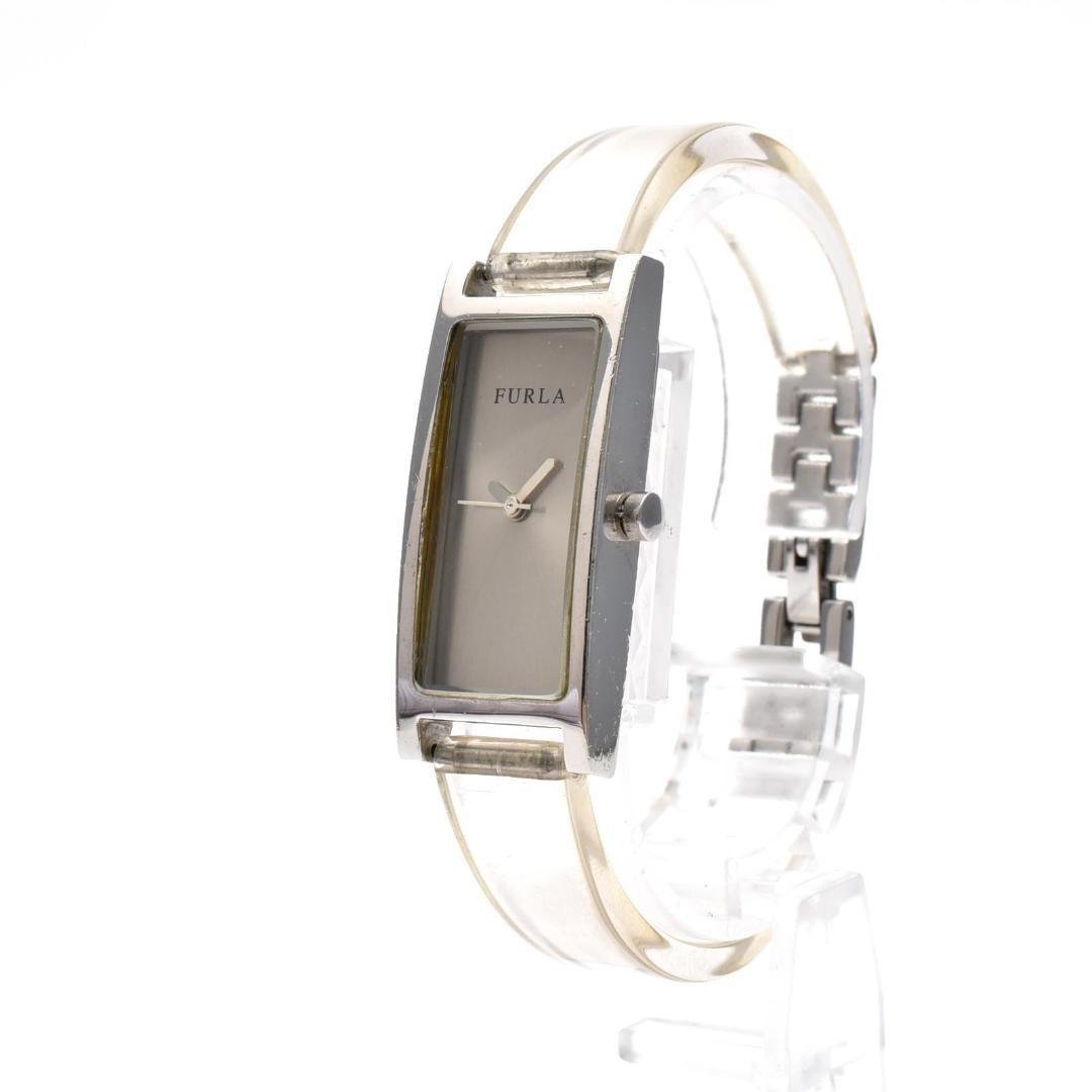 Furla Women’s Bangle Watch Silver Quartz Analog Japan Used Excellent 0711250