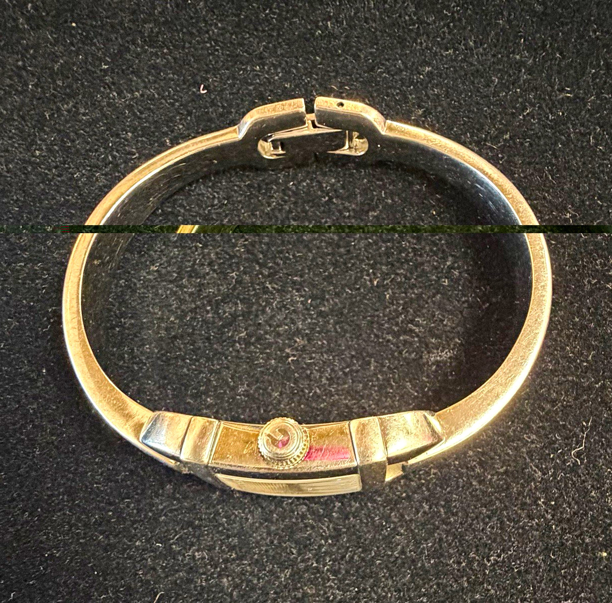 Gucci 6800L Swiss Made Quartz Silver Stainless Steel Bangle Watch 30m