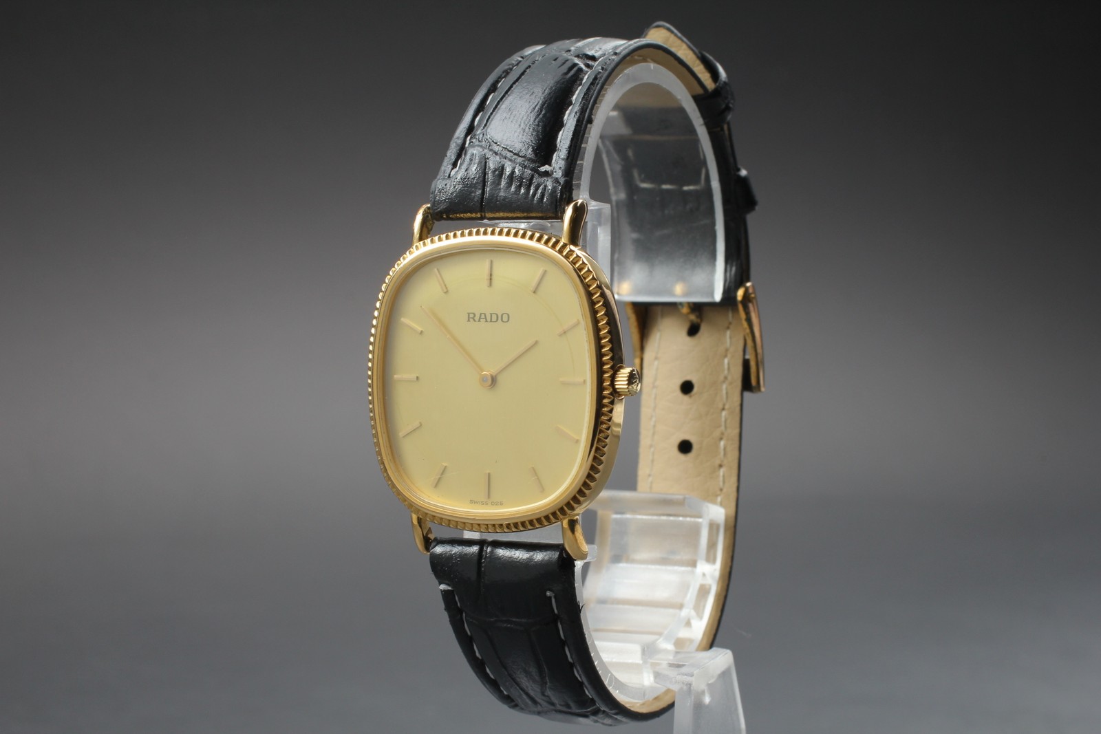 Vintage Exc+5 Rado 204.3610.2 Gold Dial Quartz Unisex Adults Watch From JAPAN