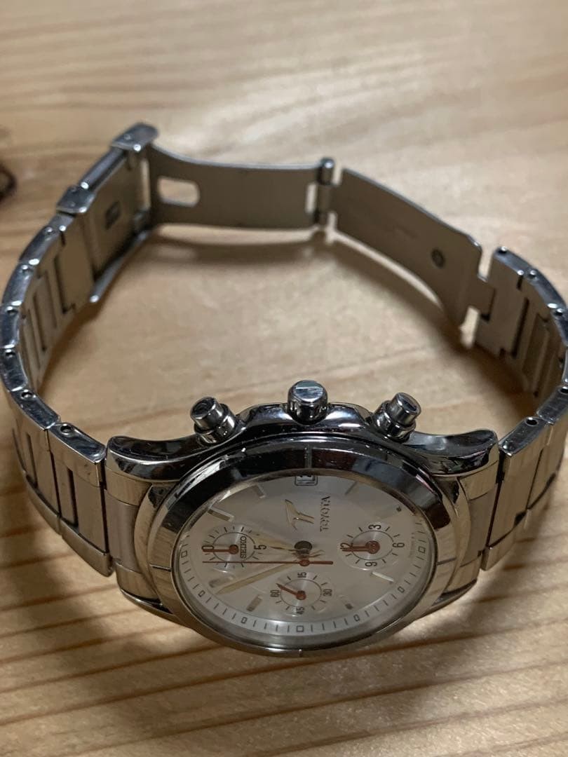 SEIKO Lukia TOYOTA Chronograph Wristwatch Stainless Steel Limited Edition Women