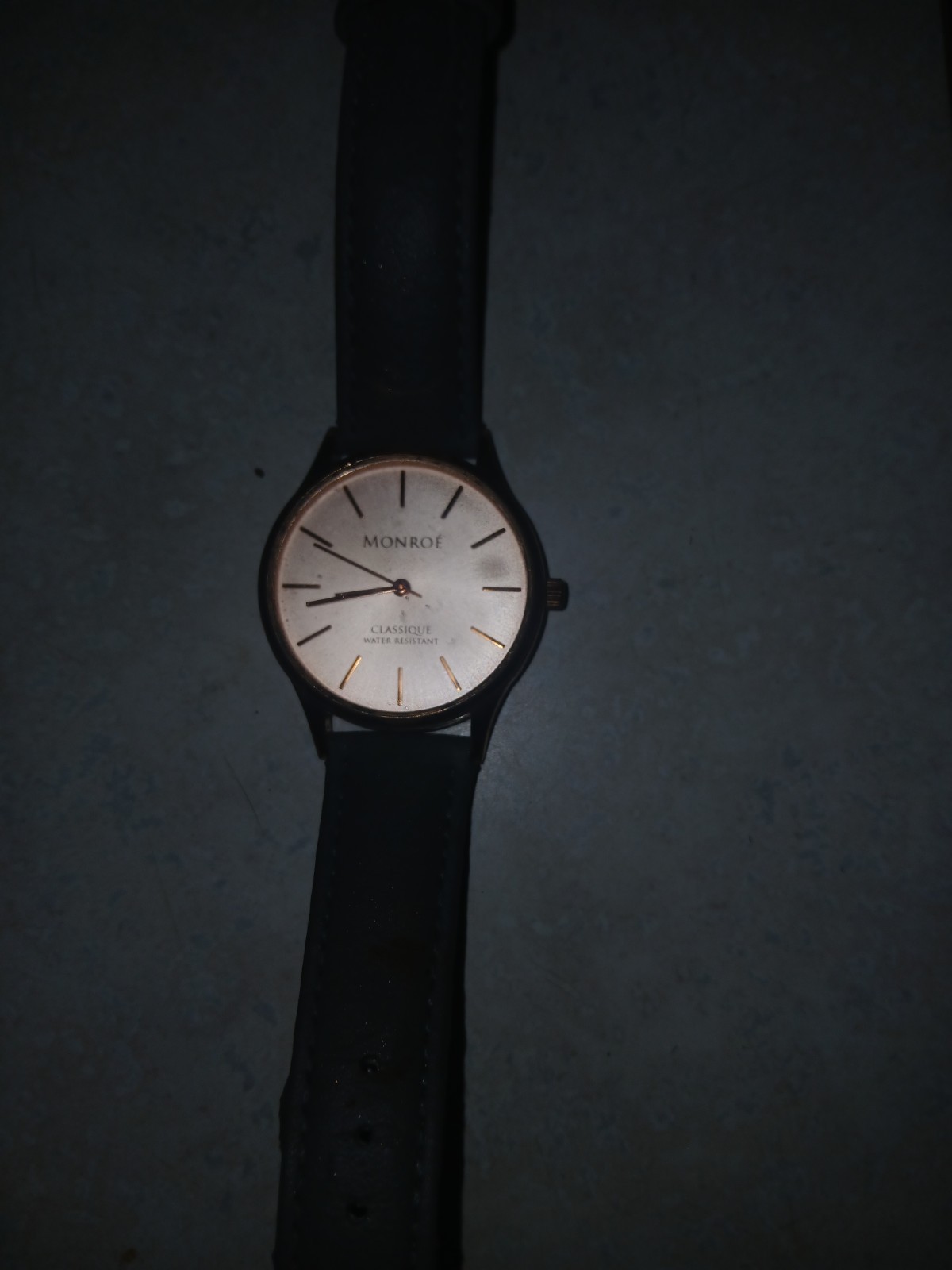 Monroé by Maestro Classique wristwatch featuring a rose gold-tone case and a…
