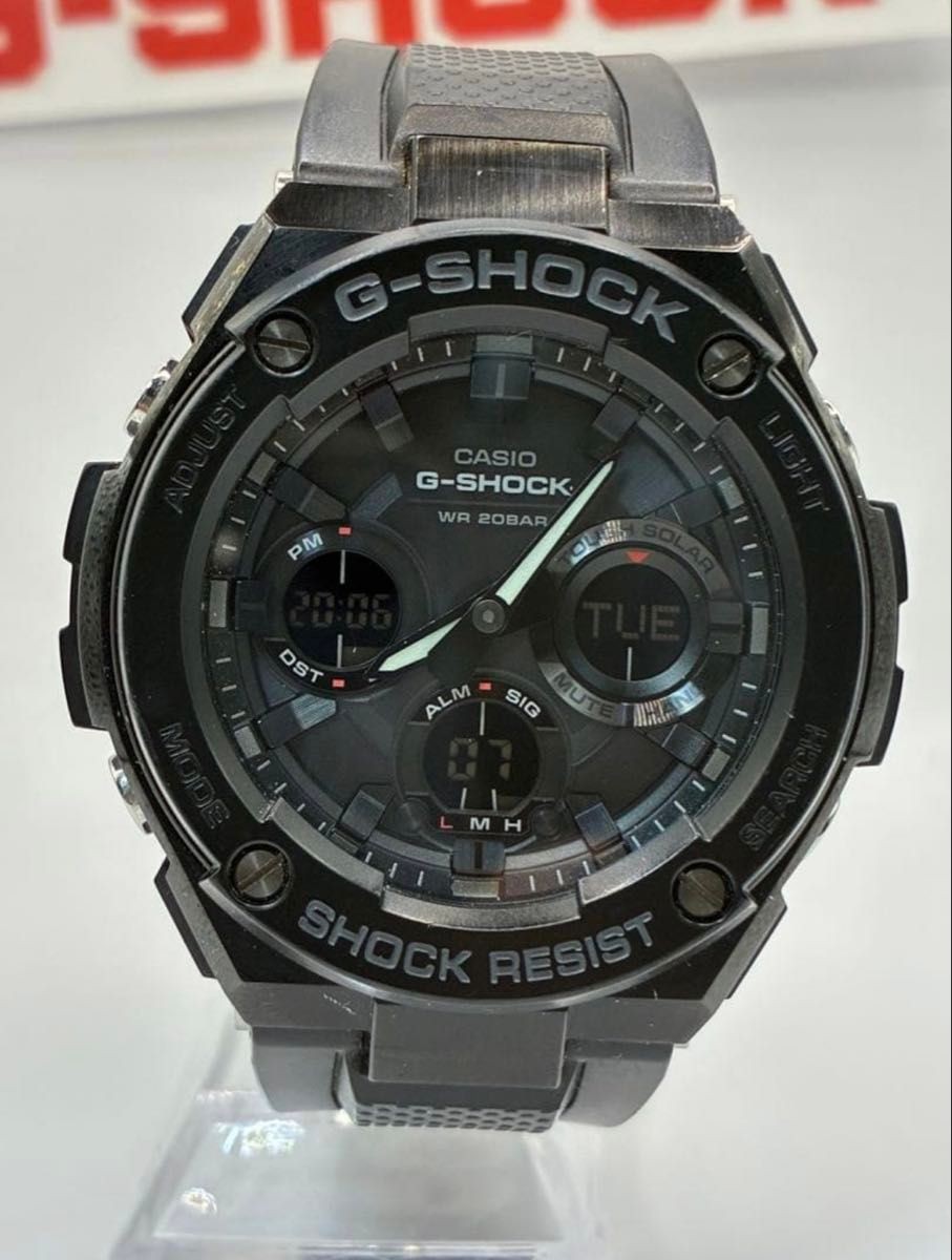 Beautiful Condition Tough Solar CASIO G SHOCK G STEEL GST S100G 1B Black