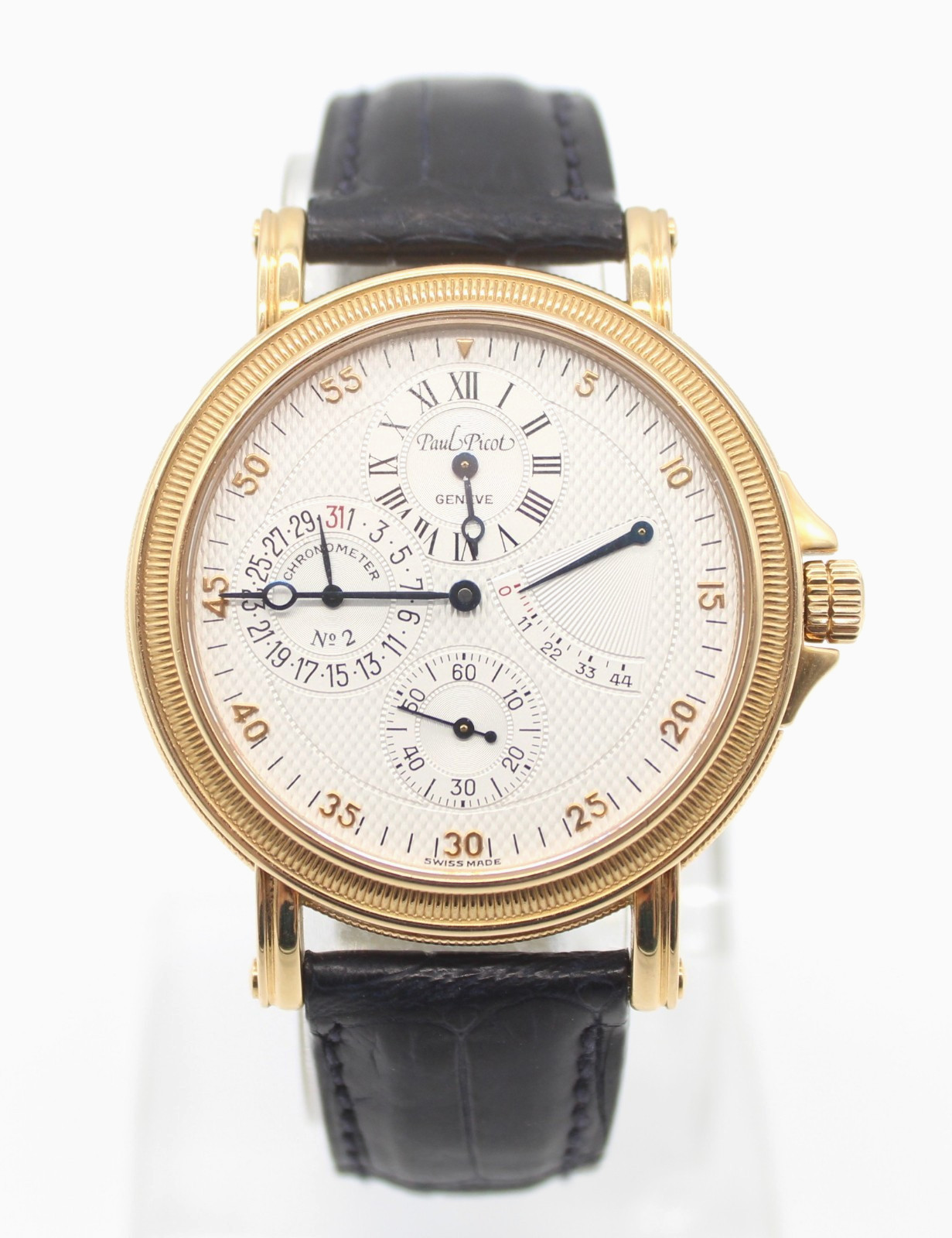 Paul Picot Atelier Regulator 39mm 18K Gold Automatic Date Power Reserve REF 2241