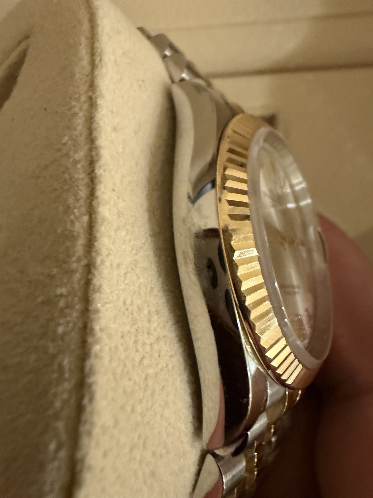Rolex Datejust 36 Two-Tone Fluted Bezel Jubilee Bracelet Silver Roman Dial.