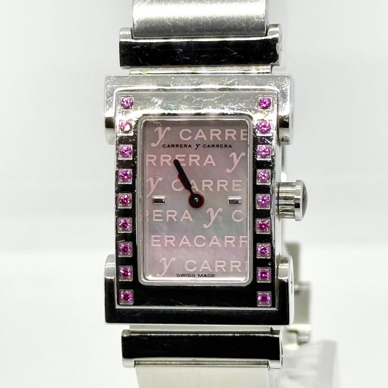 Carrera y Carrera Calera Ikarrera Tempus Fugit Pink Shell QZ Women’s Bezel Pink