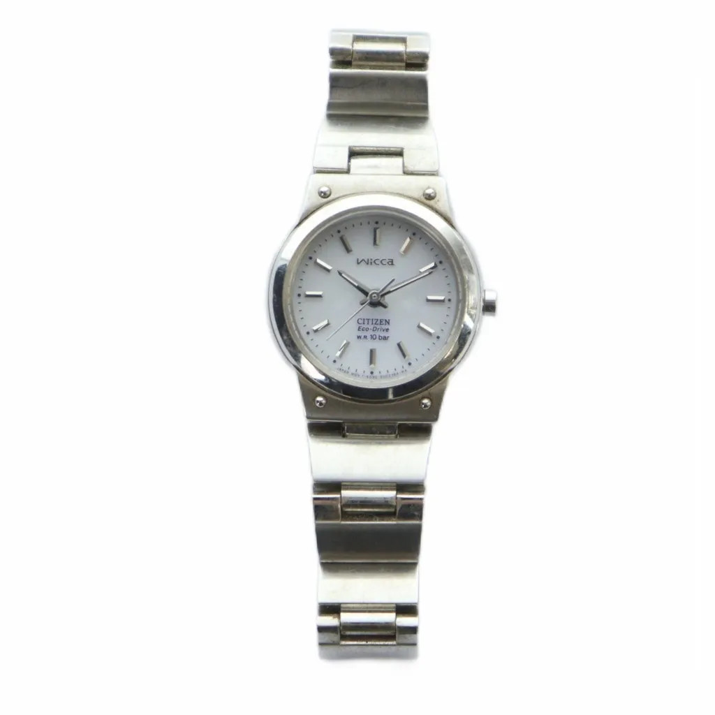 Citizen CITIZEN E030-S001935 wicca Eco-Drive Solar Watch, Silver Color ■ 【USED】