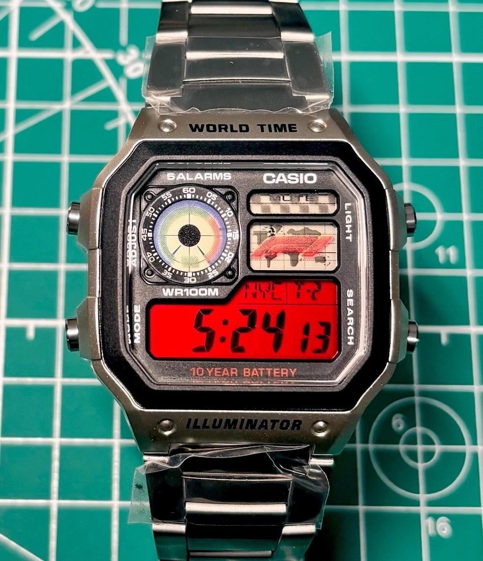 “Formula 1” |🔴🏎️🏁| Metal Custom CASIO AE-1200WHD | Royale | Watch MOD