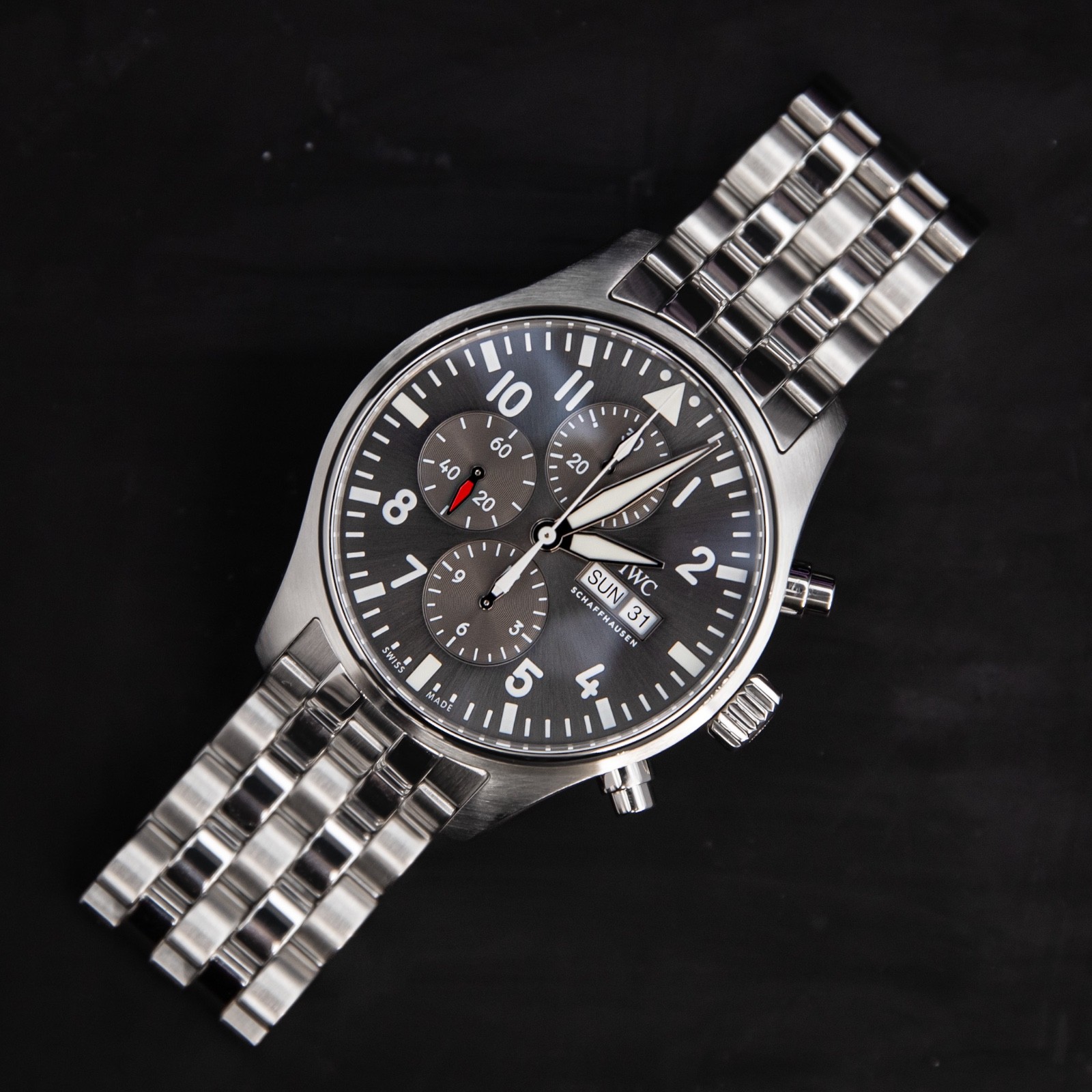 IWC Schaffhausen Pilot’s Chronograph “Spitfire” IW377719 (Mint, Full-Set)