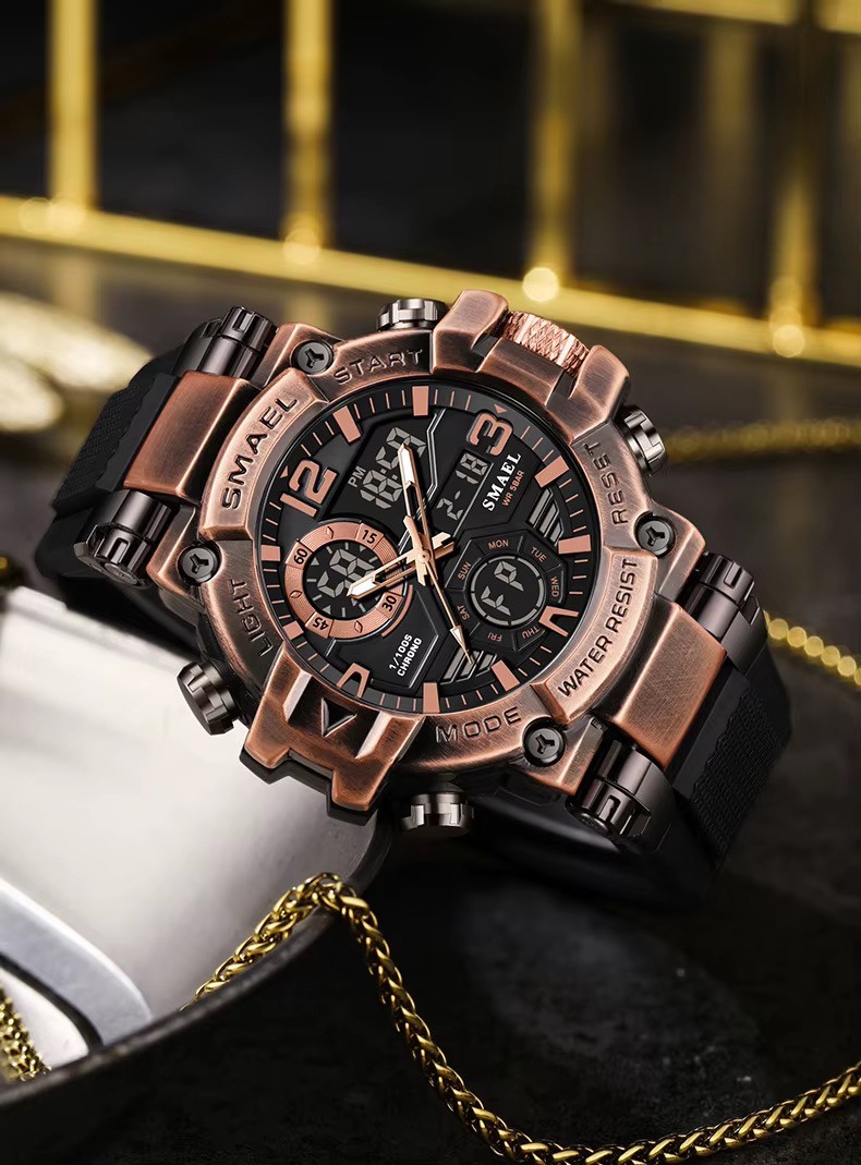 Oversized Chronograph Waterproof Digital Sport Shock Resistant WRIST WATCH 55mm