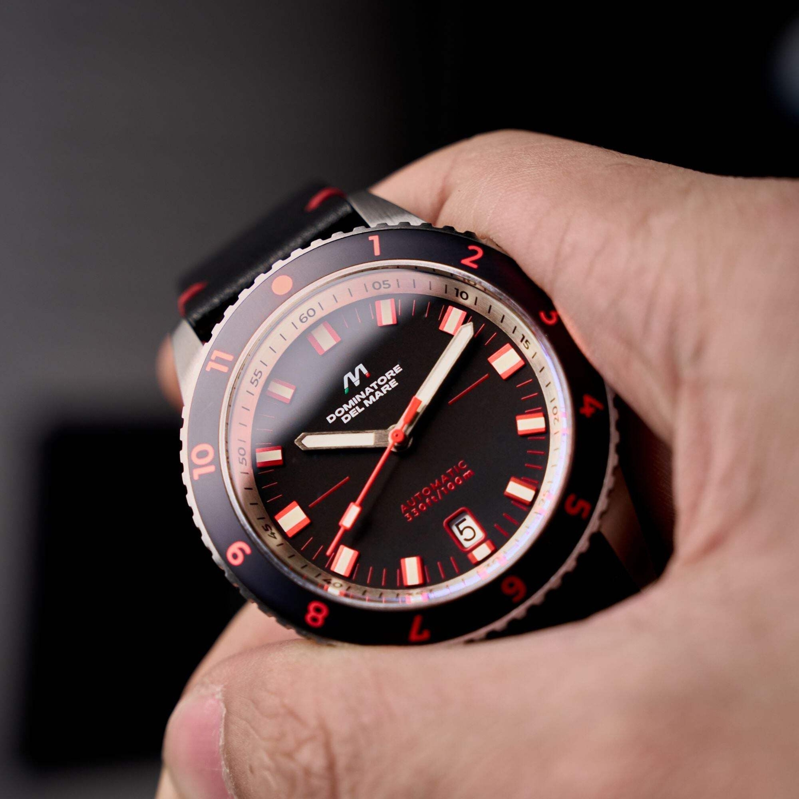 Tropea Automatic Black / Black Leather | Black Dial Wristwatch DD-8026-02
