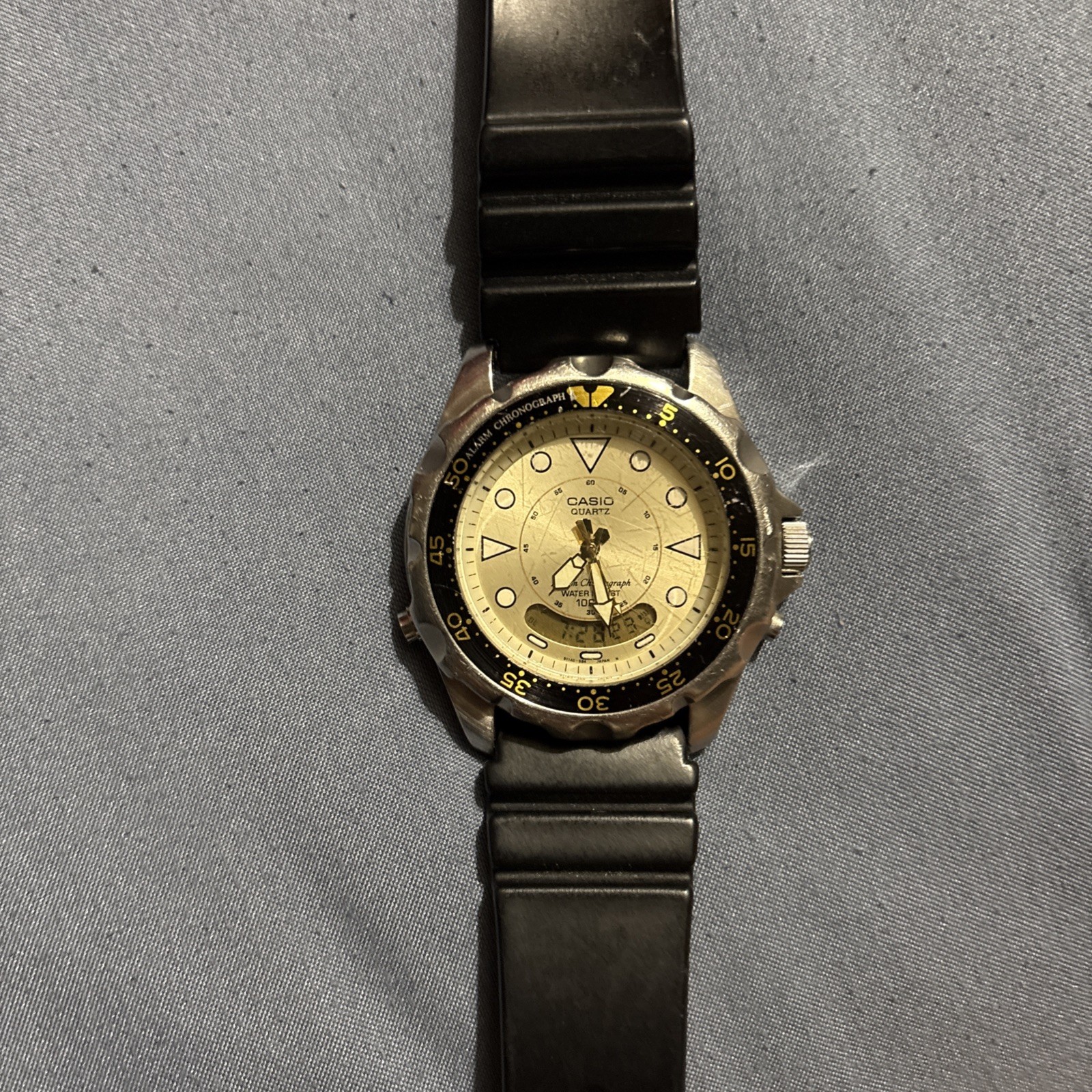 Rare Vintage Casio AD-520 Smiley Mod 388 Ana-digi Watch Arnie Retro Very Nice!!!