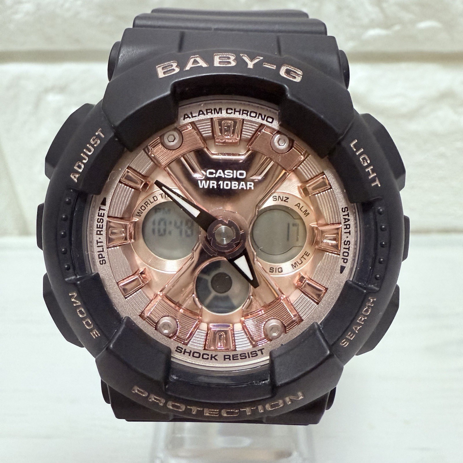 CASIO BABY-G BA-130-1A4JF 5607 Pink Metallic Black Analog Digital Watch