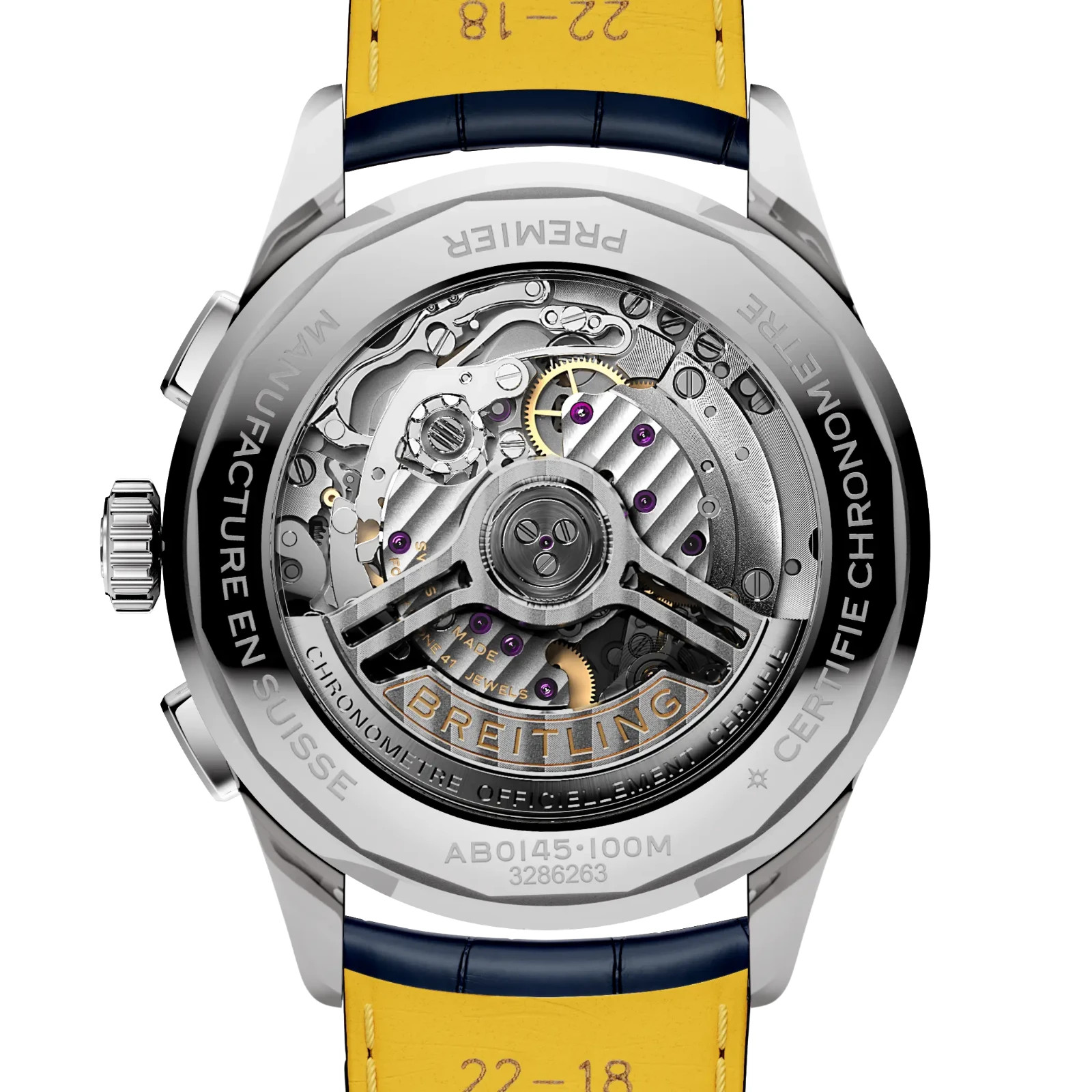 Breitling Premier B01 Chronograph 42 Blue Dial Blue Alligator AB0145171C1P2