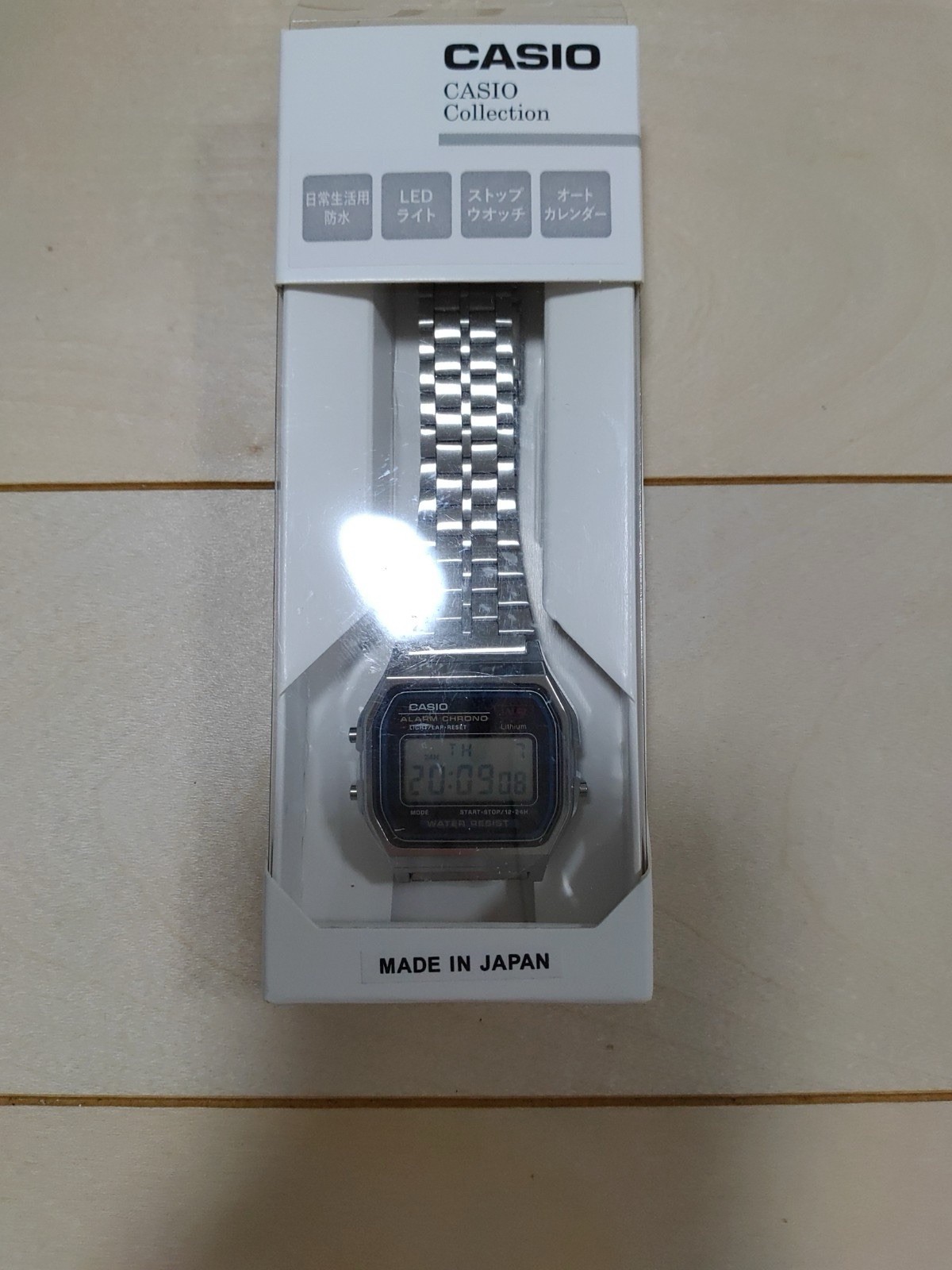 CASIO A159WA-N1 Made in Japan Classic Digital Watch Stainless Steel Band