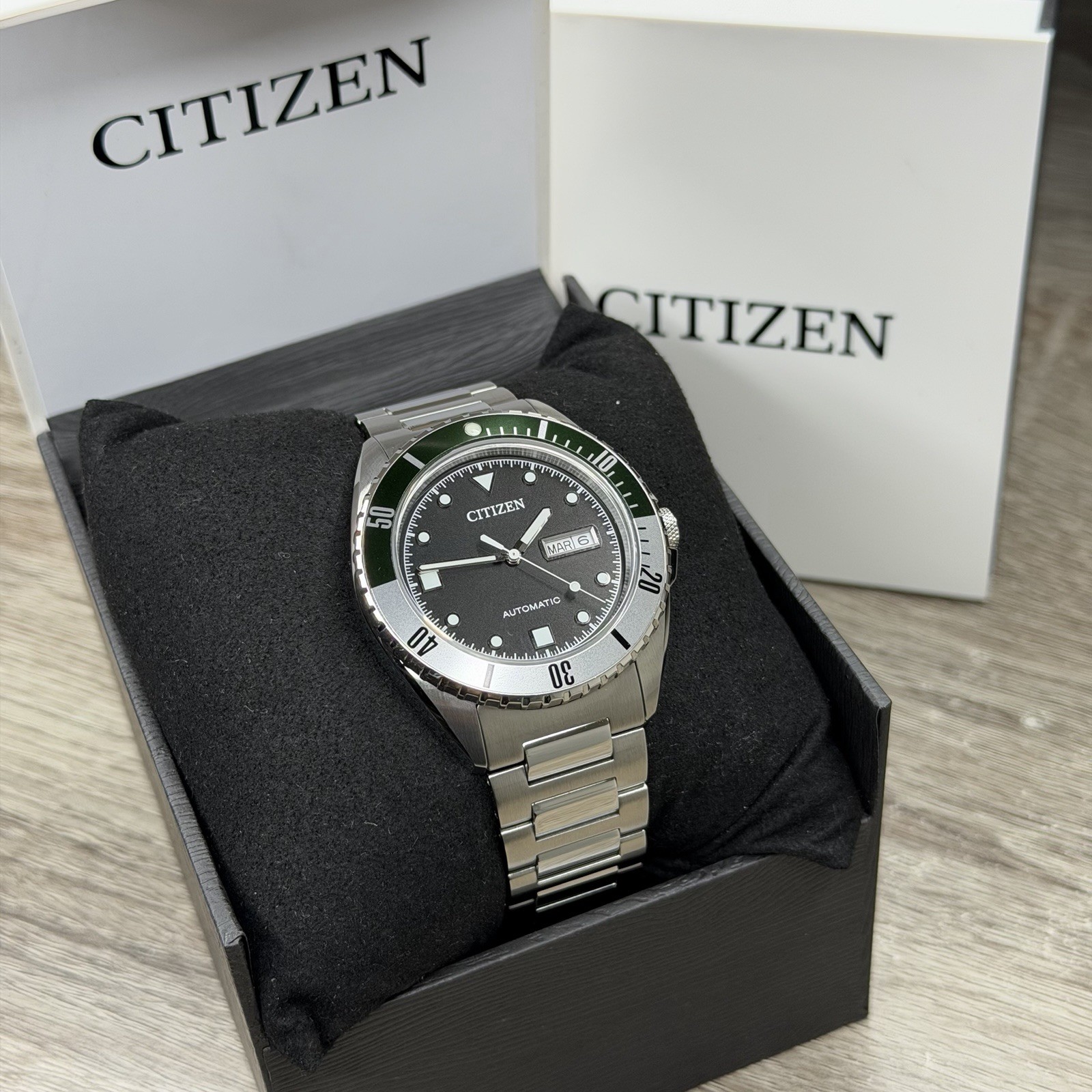 NEW✅AUTOMATIC✅ Citizen Day Date Black Dial Steel Men’s Watch NH7531-50E $675