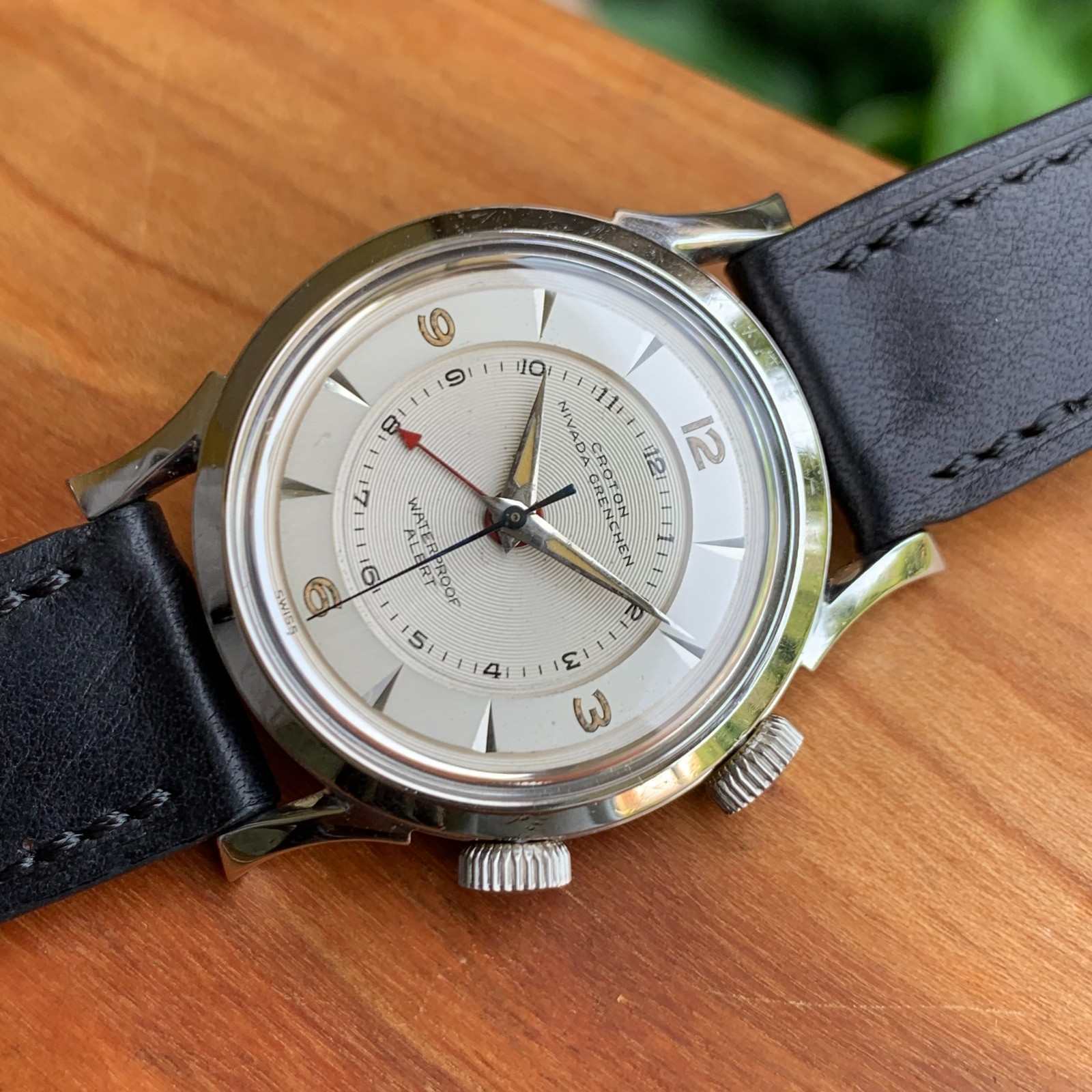 Nivada Grenchen Alert Alarm Ref. 52 25900 Stainless Steel Wristwatch – Serviced