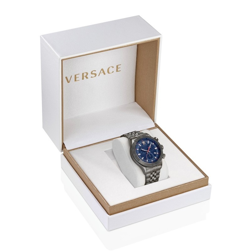 Versace Hellenyium Chronograph VE2U00722 Men’s Swiss Quartz Blue Dial Sapphire