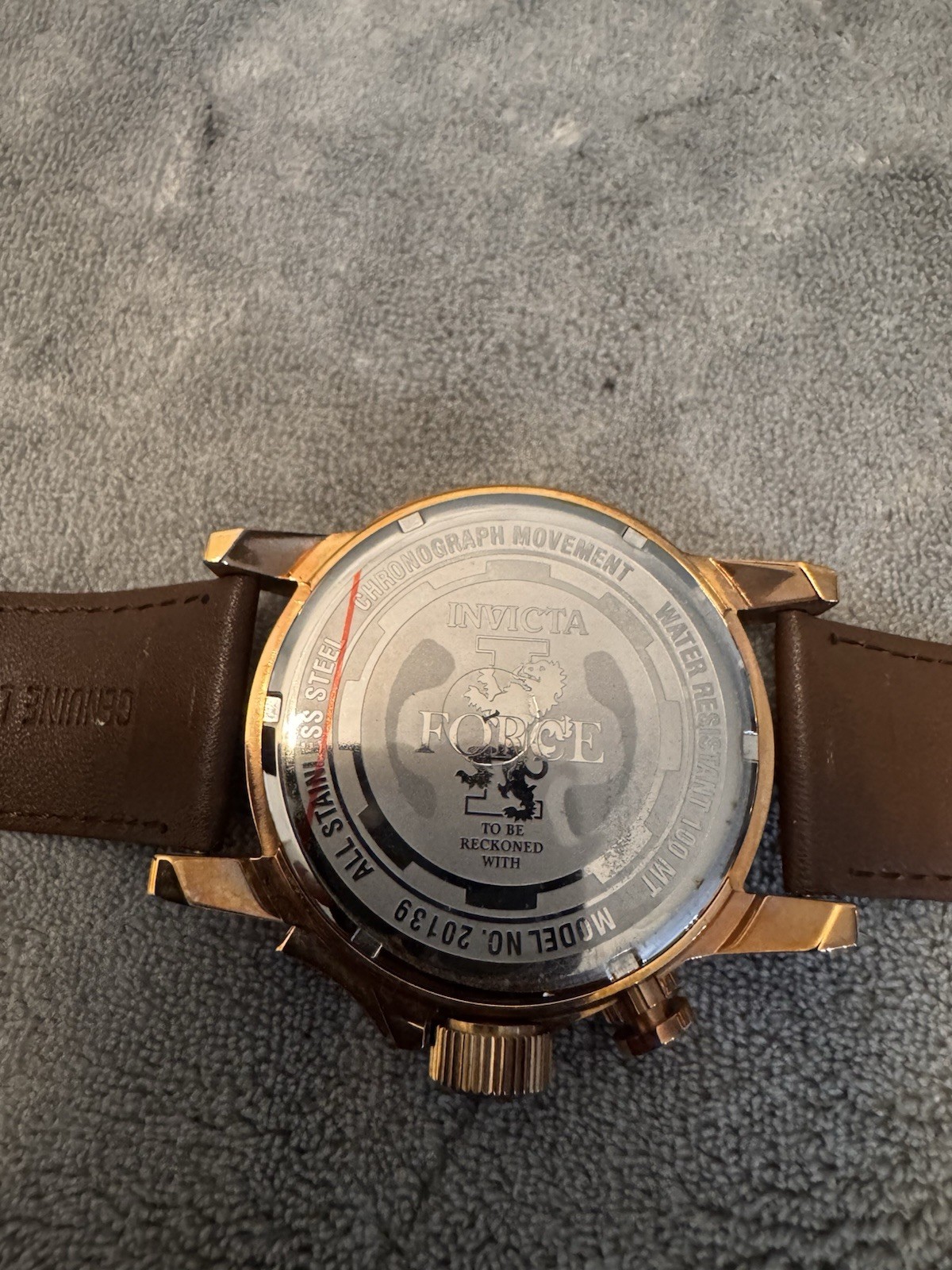 Invicta Force Men’s Quartz Chronograph 40-43.9mm 100m Leather Strap w/ Box