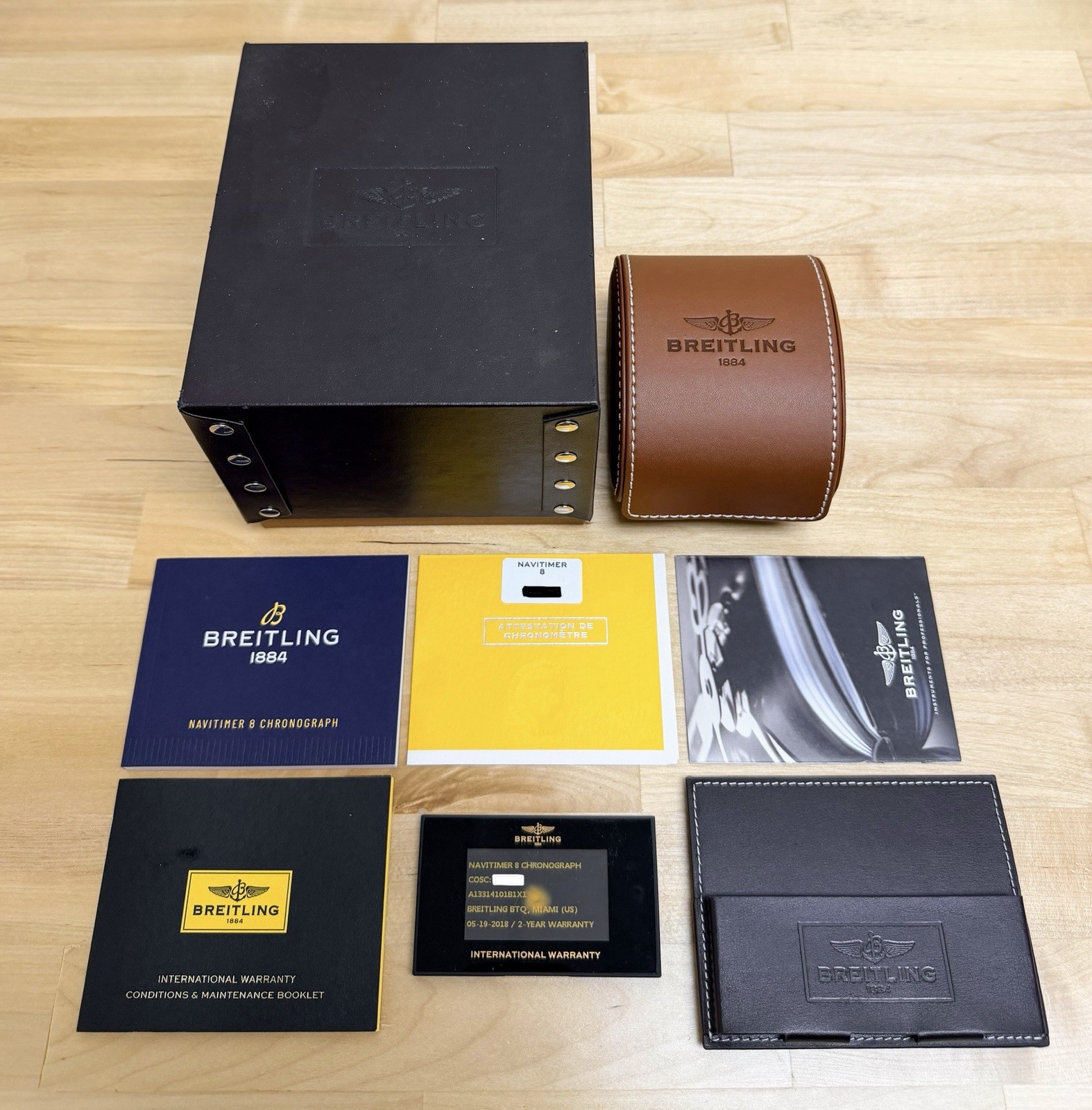 Breitling Navitimer 8 Chronograph 43 Black Dial A13314 with Box & Papers!!
