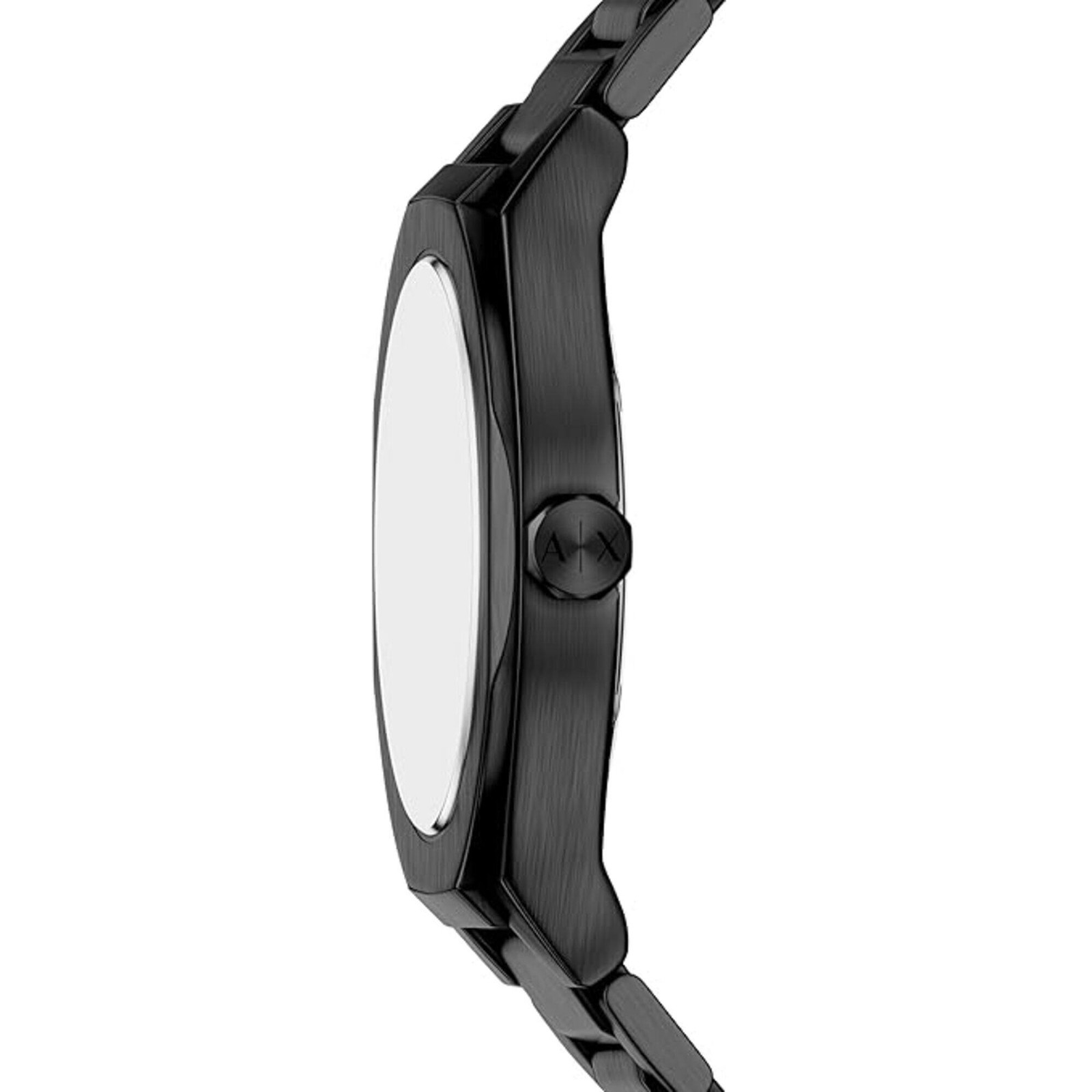 Armani Exchange Men’s Watch Sync Quartz Black Steel Bracelet Day-Date AX4301