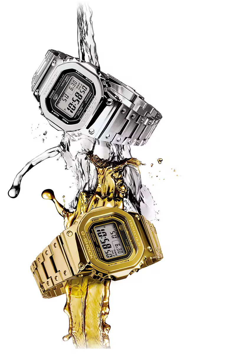 NEW CASIO G-SHOCK GMW-B5000D-1JF Silver Stainless Steel Bluetooth Men’s Watch