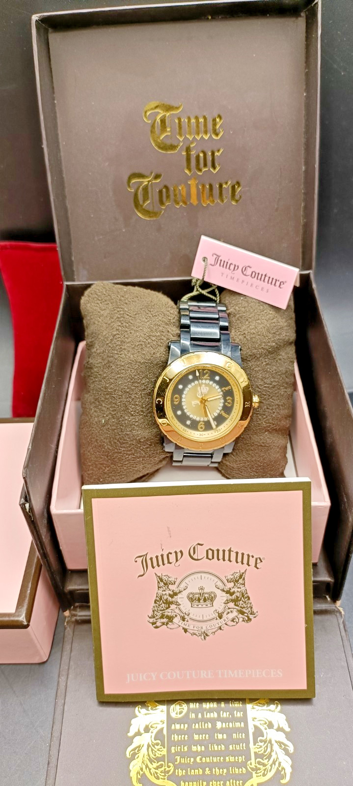 Rare Vintage JUICY COUTURE Chunky Plastic Bracelet Quartz Watch-Boxed & Working