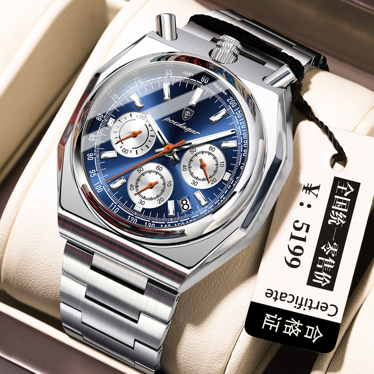 Retro-style Mens Mode Waterproof With Luminous Quartz Movement
