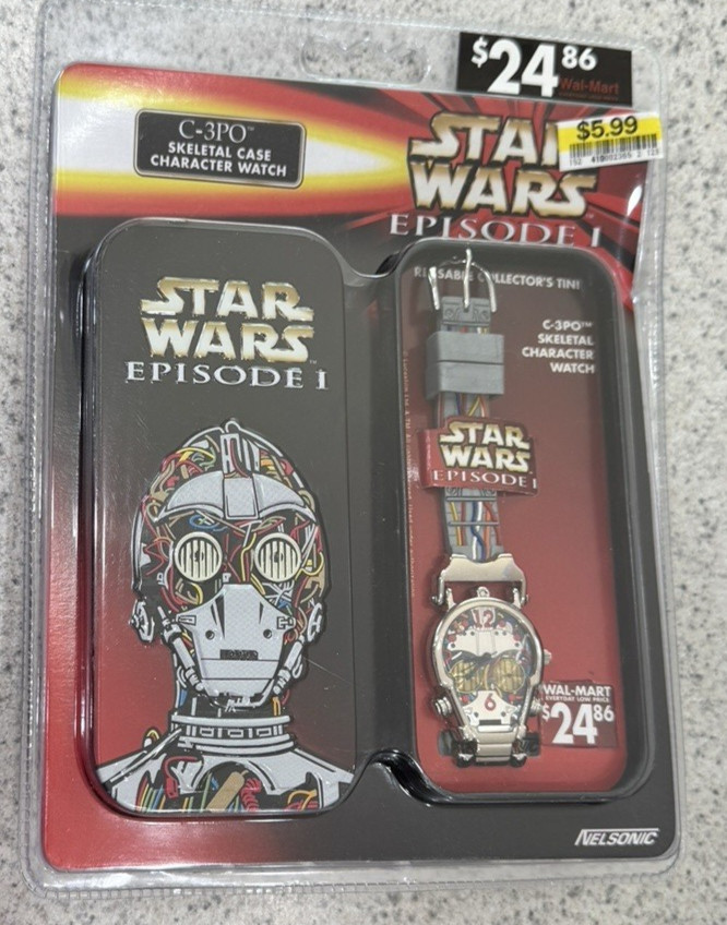 Star Wars episode 1 C-3PO C3PO Skeletal Character Watch Wristwatch Sealed MINT