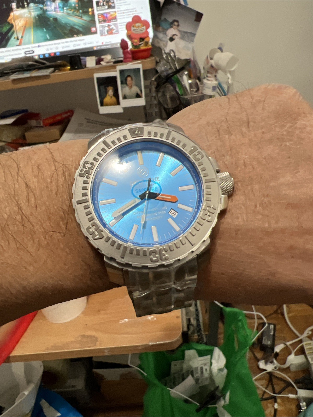DAYNIGHT OPS PRO-TRITIUM TUBES AUTOMATIC 46M BEZEL LIGHT BLUE/YELLOW TRITIUM TUB
