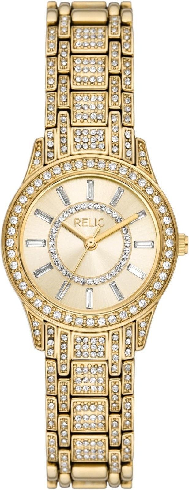 Relic by Fossil Women’s Freya Gold-Tone Pavé Glitz Bracelet ZR34651