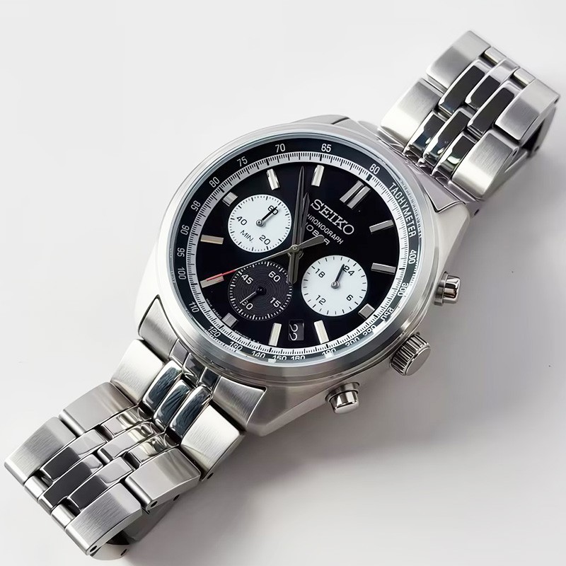 Seiko SSB429 Essentials Chronograph Quartz Men’s Watch Black Dial 41.5MM