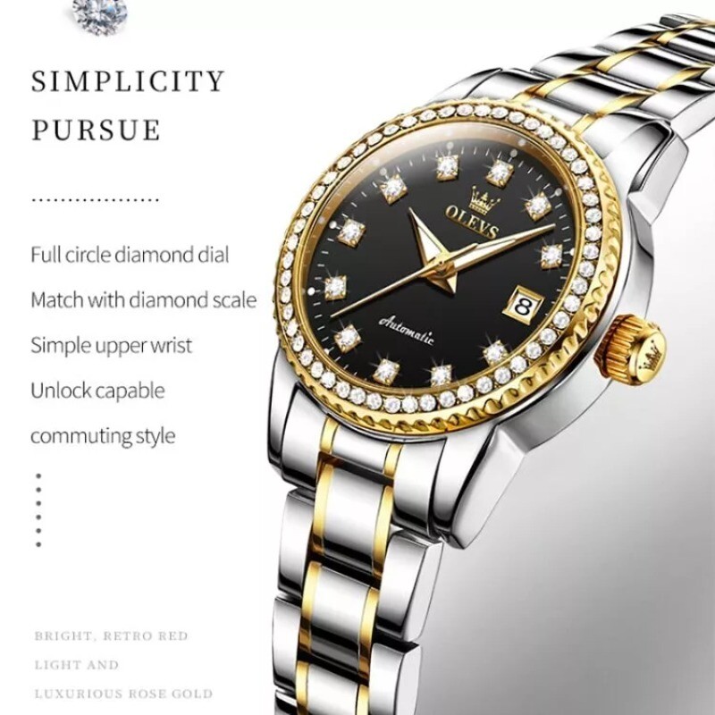 OLEVS Women’s Automatic Mechanical Luminous Waterproof Watch for Ladies